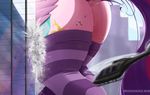  2017 absurd_res aircraft ambiguous_gender butt city clothing cutie_mark destruction dock equine feathered_wings feathers feral friendship_is_magic helicopter hi_res legwear macro mammal my_little_pony ncmares pegasus princess_cadance_(mlp) striped_legwear stripes wings 