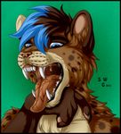  drooling fangs feline hair invalid_tag mammal nails open_mouth saliva silvergrin spots teeth throat tongue vore 