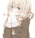  blonde_hair blue_eyes gloves hiro_(hirohiro31) long_hair looking_at_viewer original scarf simple_background solo 