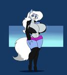  anthro big_breasts breasts canine clothed clothing female huge_breasts kaboozle looking_at_viewer mammal smile solo standing wide_hips 