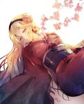  atoatto cherry_blossoms female_my_unit_(fire_emblem_if) fire_emblem fire_emblem_if flower hair_flower hair_ornament japanese_clothes kimono long_hair looking_at_viewer mamkute my_unit_(fire_emblem_if) pointy_ears silver_hair solo 