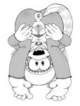  5_toes anus barefoot dixie_kong donkey_kong_(series) female feral hair hat long_hair mammal monkey monochrome nintendo numenumenumerugon open_mouth ponytail presenting primate pussy soles solo toes tongue tongue_out video_games 