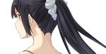  bangs black_hair close-up hair_ornament hair_scrunchie hibike!_euphonium hiwatari_rin kousaka_reina long_hair nape ponytail profile purple_eyes scrunchie solo 