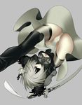  1girl ass breasts cameltoe covered_eyes drag-on_dragoon female huge_ass nier_(series) nier_automata short_hair solo sword weapon yorha_unit_no._2_type_b 
