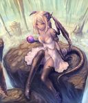  horns pantsu pointy_ears tail tenmaso thighhighs wings 