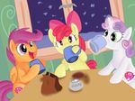  apple_bloom_(mlp) cocoa dudey64 friendship_is_magic jbond my_little_pony painting scootaloo_(mlp) sweetie_belle_(mlp) 