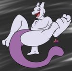  anthro kotetsu_rexen legendary_pok&eacute;mon looking_at_viewer male mewtwo nintendo nude open_mouth pok&eacute;mon smile solo spread_legs spreading thick-thighs video_games 