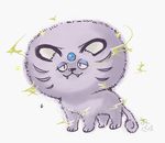  :3 alolan_form alolan_persian cat cat_paws electricity fangs fluffy flying_sweatdrops forehead_jewel half-closed_eyes no_humans paws persian pokemon pokemon_(creature) signature simple_background solo static whiskers white_background 