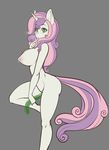  2017 absurd_res aged_up anthro anthrofied blush breasts equine female friendship_is_magic green_eyes grey_background hair hi_res horn long_hair mammal multicolored_hair my_little_pony nipples nude pussy_juice scorpdk sex_toy simple_background solo sweetie_belle_(mlp) two_tone_hair unicorn 