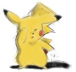  english facepalm full_body gen_1_pokemon no_humans pikachu pokemon pokemon_(creature) solo 