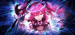  bad_id bad_pixiv_id bae.c grace_(sound_voltex) halo highres long_hair looking_at_viewer pink_eyes pink_hair solo sound_voltex tears 