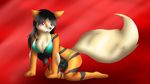  anthro arcanine breasts clothing female fluffy hair koekoek looking_at_viewer nintendo pok&eacute;mon pose solo swimsuit video_games 