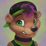  2017 anthro cute digital_media_(artwork) fur jamesfoxbr looking_at_viewer male mammal otther simple_background smile solo teeth 