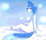  2016 anthro black_nose breasts butt canine digital_media_(artwork) female fox fur hair kato瑋 mammal paws smile 