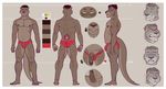  anthro briefs clothing erection flaccid humanoid_penis male mammal model_sheet mustelid otter penis repzzmonster smile solo standing uncut underwear 