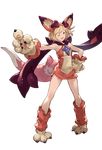  alpha_transparency blonde_hair boots brown_eyes cosplay djeeta_(granblue_fantasy) dress full_body gloves granblue_fantasy hair_ornament hand_on_hip looking_at_viewer minaba_hideo official_art one_eye_closed open_mouth short_dress short_hair smile solo standing transparent_background vee_(granblue_fantasy) vee_(granblue_fantasy)_(cosplay) 