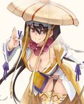  bikini black_hair breasts brown_eyes cleavage fate/grand_order fate_(series) hat highres jewelry large_breasts long_hair looking_at_viewer necklace smile solo swimsuit thighhighs thomasz xuanzang_(fate/grand_order) 