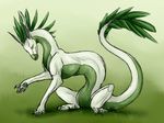  digital_media_(artwork) dragon eastern_dragon feral grass natoli nude sitting smile solo spines 