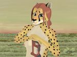  anthro areola breasts cat cheetah clothed clothing digital_media_(artwork) feline female gun looking_at_viewer mammal nipples ranged_weapon rifle simple_background sniper_rifle svd topless weapon 