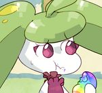  abra_(artist) bean eating female flora_fauna low_res nintendo plant pok&eacute;mon reaction_image solo space_patrol_luluco steenee sweat sweatdrop video_games 