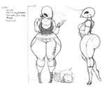  ant antennae anthro arthropod bee big_butt breasts butt canine cellphone cleavage clothed clothing conditional_dnp cute dog english_text female greyscale hybrid insect mammal monochrome phone side_view sleeping solo text thick_thighs wide_hips xopachi 