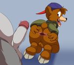  anus backwards_baseball_cap balls baseball_cap bear bottomless butt clothed clothing cub disney gaping gaping_anus hat jerseydevil kit_cloudkicker male male/male mammal penis presenting presenting_hindquarters spread_anus spreading talespin young 