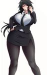  1girl animated breasts curvy huge_breasts saogokushi skirt solo standing tagme thick_thighs tie wide_hips 