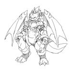  armor belt black_and_white claws clothing dragon gloves hair horn invalid_tag kuroma leather_strap membranous_wings monochrome muscular reptile scalie sketch smile spikes wings 