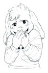  asriel_dreemurr blush boss_monster caprine child clothing fur goat jazzycat long_ears mammal smile stripes sweater undertale video_games white_fur young 