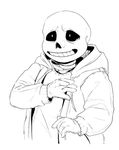  animated_skeleton bone clothing gloves jacket jazzycat sans_(undertale) skeleton smile solo standing teeth undead undertale video_games 