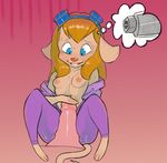  2017 anthro barefoot blue_eyes blush breasts carspider chip_&#039;n_dale_rescue_rangers clothed clothing digital_media_(artwork) disembodied disney ears_down eyewear female gadget_hackwrench goggles handjob looking_down male male/female mammal mouse nervous nipples nut penis rodent sex simple_background size_difference sweat thigh_sex topless 