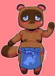  animal_crossing anthro areola belly biceps blush brown_fur canine clothed clothing digital_media_(artwork) fur looking_at_viewer male mammal musclegut nintendo nipples overweight overweight_male pecs sin_bruh solo stocky tanuki tom_nook_(animal_crossing) video_games watermark 