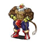  abs avian balls beak biceps boots brown_feathers bulge clothing feathers footwear gryphon hyper hyper_muscles kuroma leather_wraps looking_at_viewer mask muscular nipples pants pecs pose triceps white_feathers wrestling_mask wrestling_pants yellow_feathers 