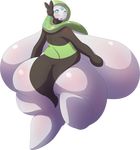  2017 big_breasts big_butt blush breasts butt clothed clothing female green_hair hair huge_breasts huge_butt hyper hyper_breasts hyper_butt impaledwolf legendary_pok&eacute;mon looking_at_viewer meloetta nintendo not_furry pok&eacute;mon skimpy solo thick_thighs video_games 