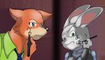  anime blpanda canine cute disney fox judy_hopps kimi_no_na_wa lagomorph male mammal movie_(disambiguation) nick_wilde parody rabbit scribbling your_name zootopia 