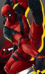  1boy bodysuit costume deadpool gloves katana magill marvel mask solo superhero sword weapon 