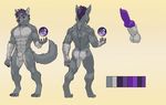  animal_genitalia animal_penis anthro balls canine canine_penis erection julicat knot looking_at_viewer male mammal model_sheet muscular nude penis sheath smile solo standing 