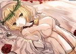  artist_name bad_id bad_pixiv_id bangs bare_shoulders blonde_hair breasts chain cleavage dyolf elbow_gloves fate/extra fate/extra_ccc fate_(series) flower gloves green_eyes head_wreath key large_breasts lock looking_at_viewer lying nero_claudius_(bride)_(fate) nero_claudius_(fate)_(all) on_back padlock rose short_hair solo upper_body veil white_gloves white_sleeves zipper 