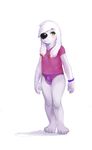  anthro blush bulge canine clothing girly julicat looking_at_viewer male mammal smile solo standing underwear 