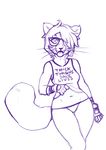  anthro blue_theme eyewear feline female glasses julicat looking_at_viewer mammal smile solo tongue tongue_out wide_hips 