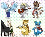  bow_(stringed_instrument) canine cat clothed clothing collar digimon dragon drjavi eyes_closed feathers feline female ferret flute fur gatomon gazimon guitar holding_musical_instrument holding_object jewelry looking_at_viewer male mammal musical_instrument mustelid nintendo open_mouth piano playing_music playing_piano playing_violin pok&eacute;mon raccoon sandslash scalie simple_background sitting smile veemon video_games violin white_fur wings 