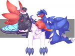  anthro balls breasts erection female fingering fluffyblarg group group_sex humanoid_penis male male/female masturbation nintendo nipples open_mouth penis pok&eacute;mon sex smile tagme thick_thighs threesome vaginal vaginal_fingering video_games 