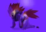  all_fours anthro avian bearded_vulture bird bulge clothing feathers julicat looking_at_viewer male solo underwear vulture 