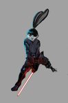  anthro clothed clothing hair julicat lagomorph lightsaber looking_at_viewer male mammal rabbit sketch solo star_wars 