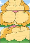  anthro belly big_belly big_breasts big_butt breasts butt comic female growth huge_breasts huge_butt jaeh jewelry koopaling macro mario_bros nintendo obese overweight ribbons simple_background video_games weight_gain wendy_o_koopa 