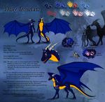  2014 anthro claws digital_media_(artwork) dragon english_text featureless_crotch feral horn male membranous_wings model_sheet natoli nude open_mouth smile spines standing teeth text tongue wings 