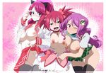  blush breasts cosplay fairy_tail meredy_(fairy_tail) nipples open_mouth pink_hair shaved_pussy sheria_blendy sherry_blendy 