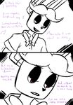  2016 animatronic anthro bonnie_(fnaf) bow_tie buckteeth dialogue english_text five_nights_at_freddy&#039;s half-closed_eyes inkyfrog lagomorph machine male mammal musical_note rabbit restricted_palette robot simple_background singing solo teeth text video_games white_background 