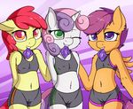 anthro anthrofied apple_bloom_(mlp) blush camel_toe clothed clothing colored condom condom_in_mouth cub cutie_mark_crusaders_(mlp) digital_media_(artwork) earth_pony equine fearingfun feathered_wings feathers female flat_chested friendship_is_magic fur group hair hands_behind_back hi_res horn horse looking_at_viewer mammal multicolored_hair my_little_pony navel nipple_bulge one_eye_closed orange_feathers pegasus pony purple_hair scootaloo_(mlp) smile sweetie_belle_(mlp) two_tone_hair unicorn wings wink young 