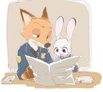  2017 anthro canine disney female fox judy_hopps lagomorph male mammal nick_wilde numairiaoi rabbit zootopia 